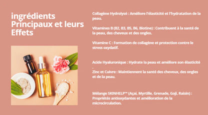 BELLE PEAU : Pour une Peau Radieuse et Uniforme, des Cheveux Brillants et des Ongles Forts - 300 ml