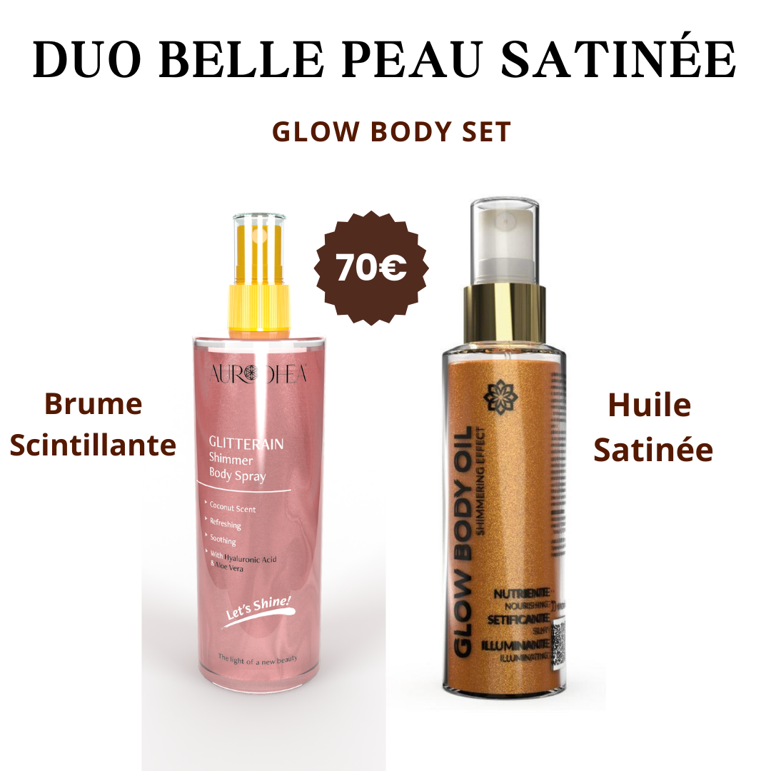 Pure DUO BELLE PEAU SATINÉE: GLOW BODY OIL +  GLITTER BODY SPRAY - Main Product Image