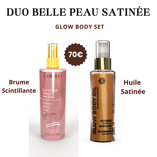 Pure DUO BELLE PEAU SATINÉE: GLOW BODY OIL +  GLITTER BODY SPRAY - Main Product Image
