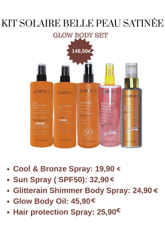 Kit solaire complet pour une peau satinée, bronzage éclatant et protection UV